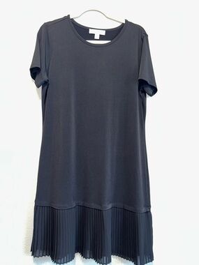 Michael Kors Pleated Ruffle hem T-shirt cocktail dress
